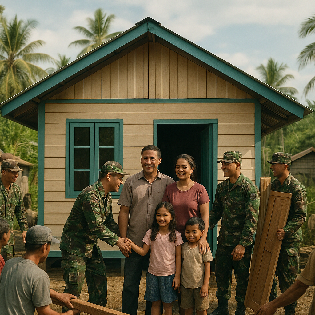 Satgas Karya Bakti TNI AD Wujudkan Rumah Impian Keluarga di Mentawai