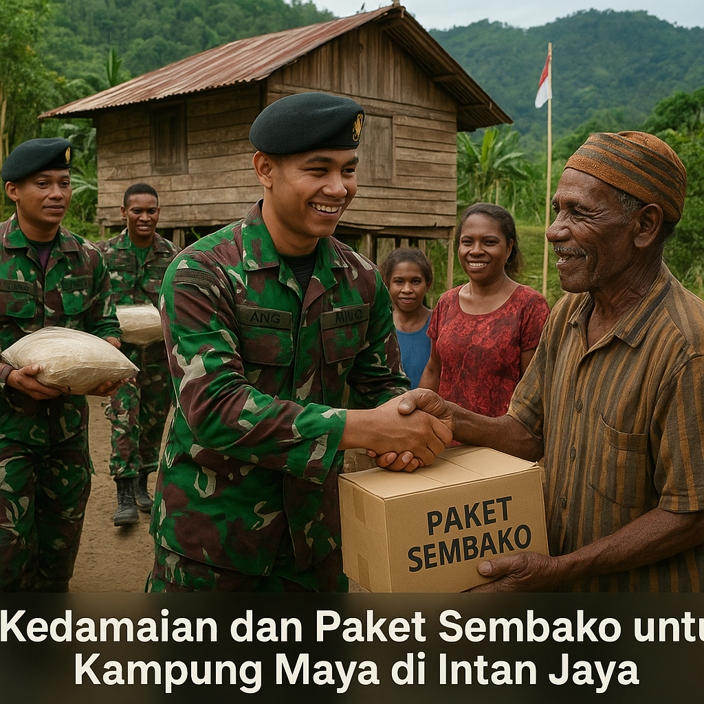 Kedamaian dan Paket Sembako untuk Kampung Maya di Intan Jaya