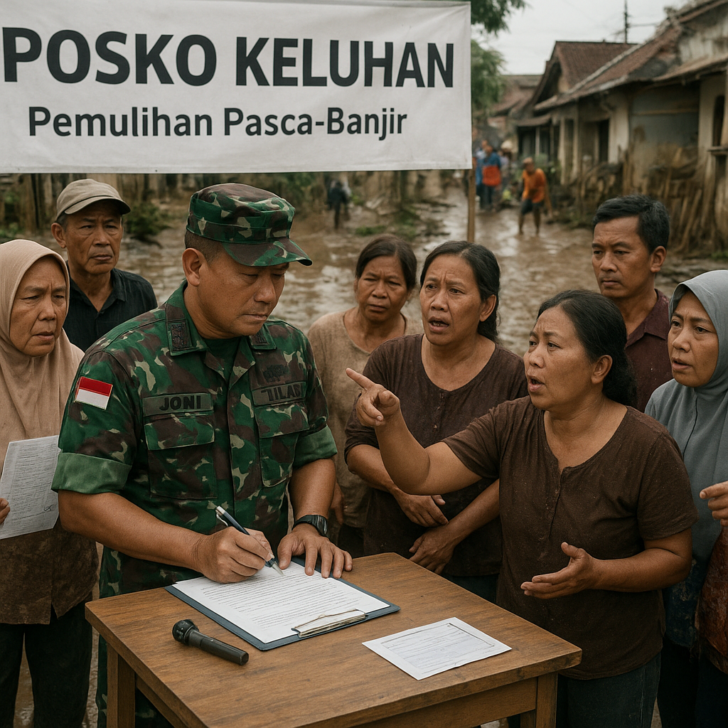 Buka Posko Keluhan, Danramil Dengarkan Aspirasi Warga Terkait Program Pemulihan Pasca-Banjir