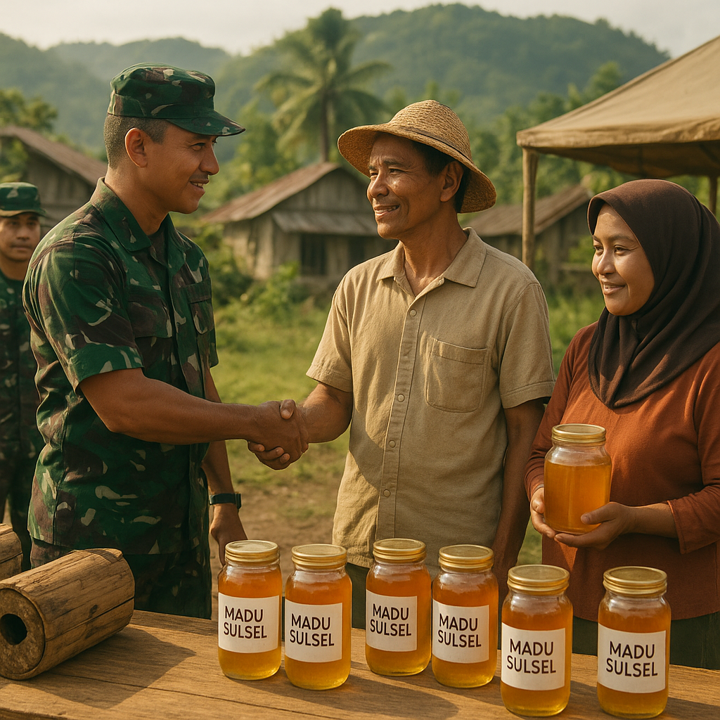Warga Desa Penghasil Madu Keluhkan Akses Pasar, TNI Bantu Koneksikan dengan Pembeli Langsung