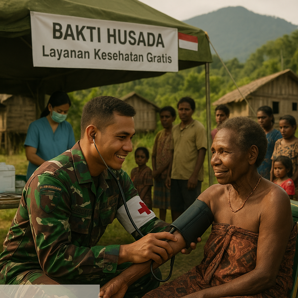Bakti Husada di Pedalaman Papua, Satgas 621/Manuntung Hadirkan Layanan Kesehatan Gratis untuk Warga Sinak