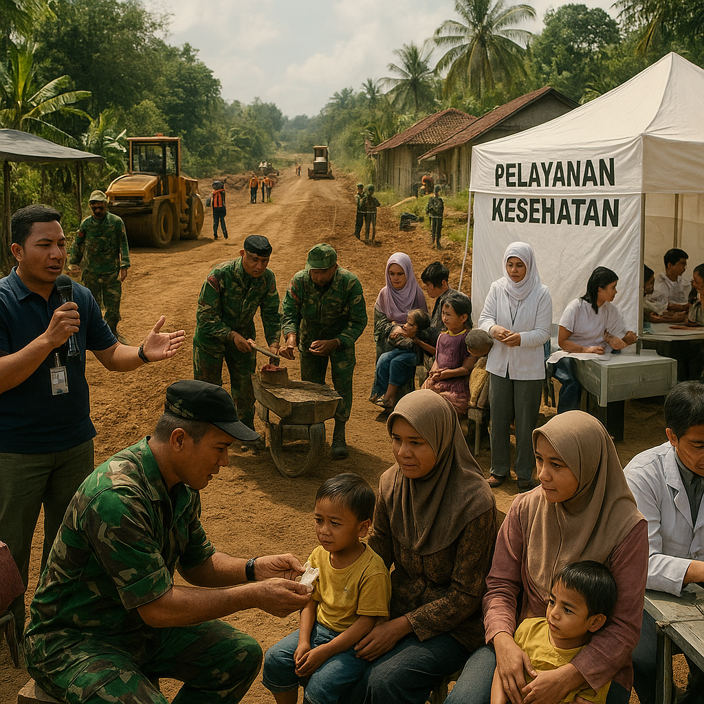 TMMD Ke-128 Tak Hanya Bangun Jalan, Juga Sentuh Kesehatan dan Sosial