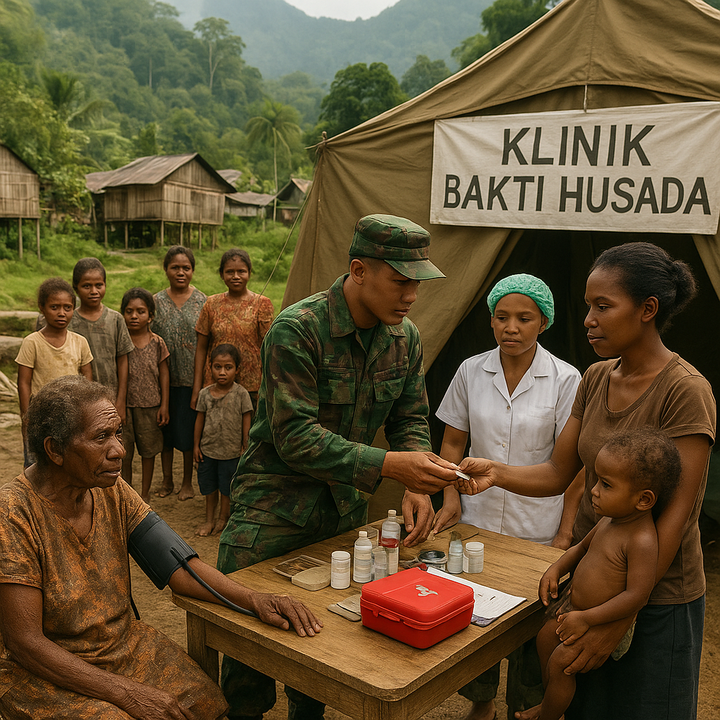 Bakti Husada di Pedalaman Papua, Satgas 621/Manuntung Hadirkan Layanan Kesehatan Gratis untuk Warga Sinak