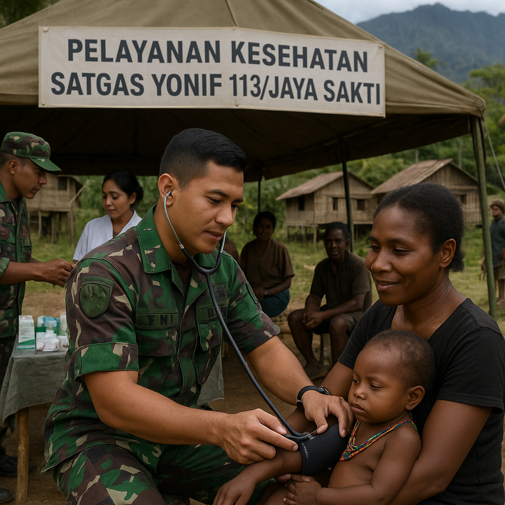 TNI Hadirkan Harapan: Pelayanan Kesehatan Satgas di Pedalaman Intan Jaya