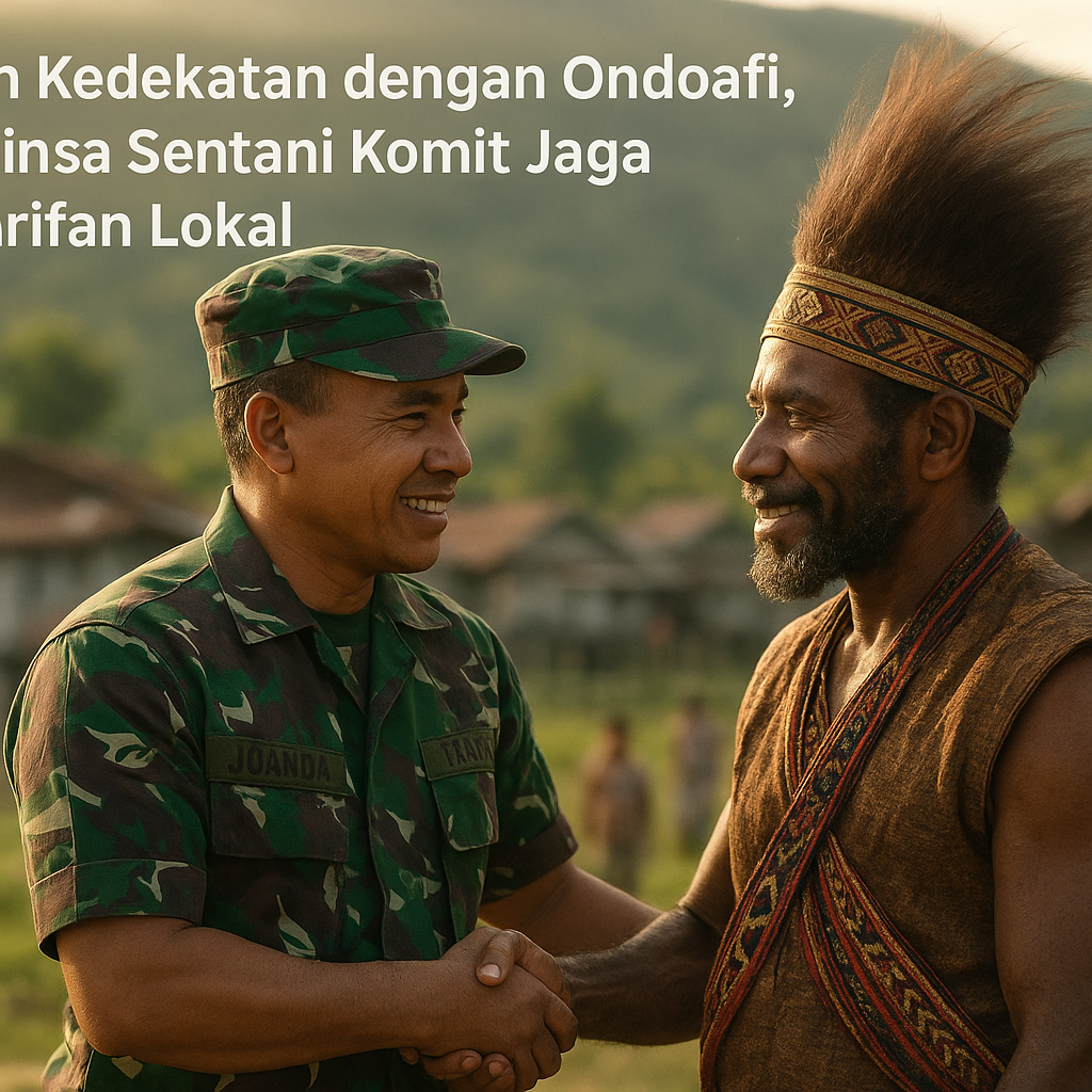 Jalin Kedekatan dengan Ondoafi, Babinsa Sentani Komit Jaga Kearifan Lokal