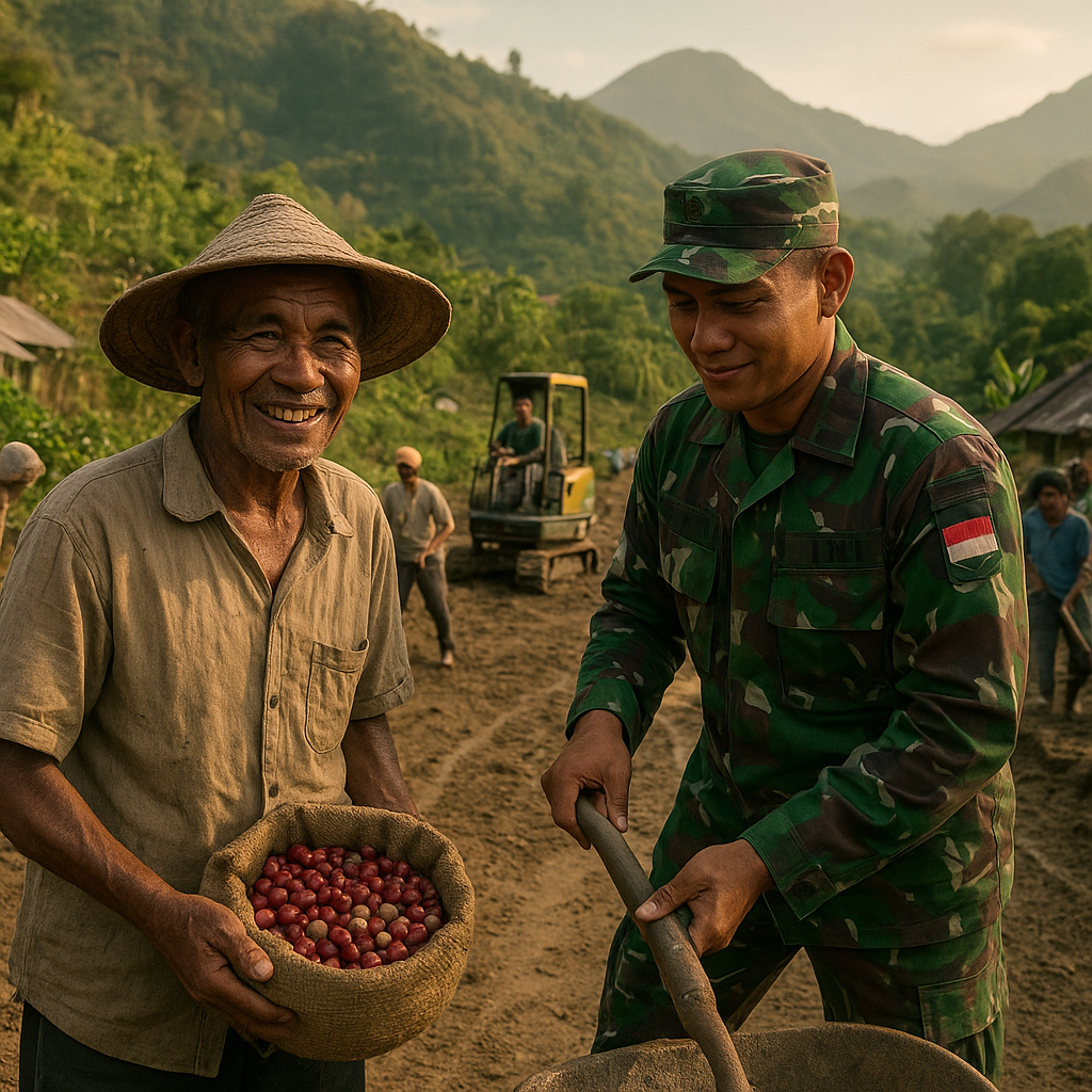 Pak Dirdo, Petani Kopi dari Flores yang Kini Punya Akses Jalan Berkat Bantuan TNI