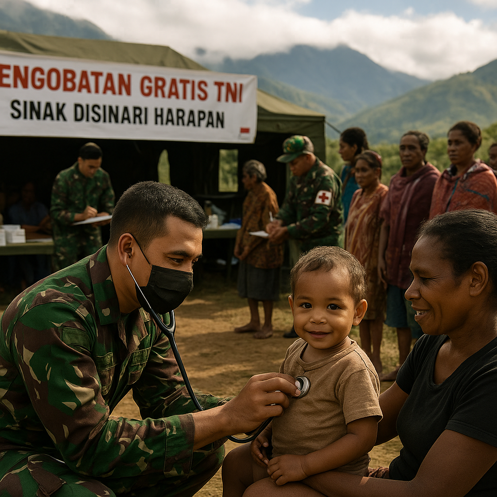 Sinak Disinari Harapan: Pengobatan Gratis TNI untuk Semua Usia