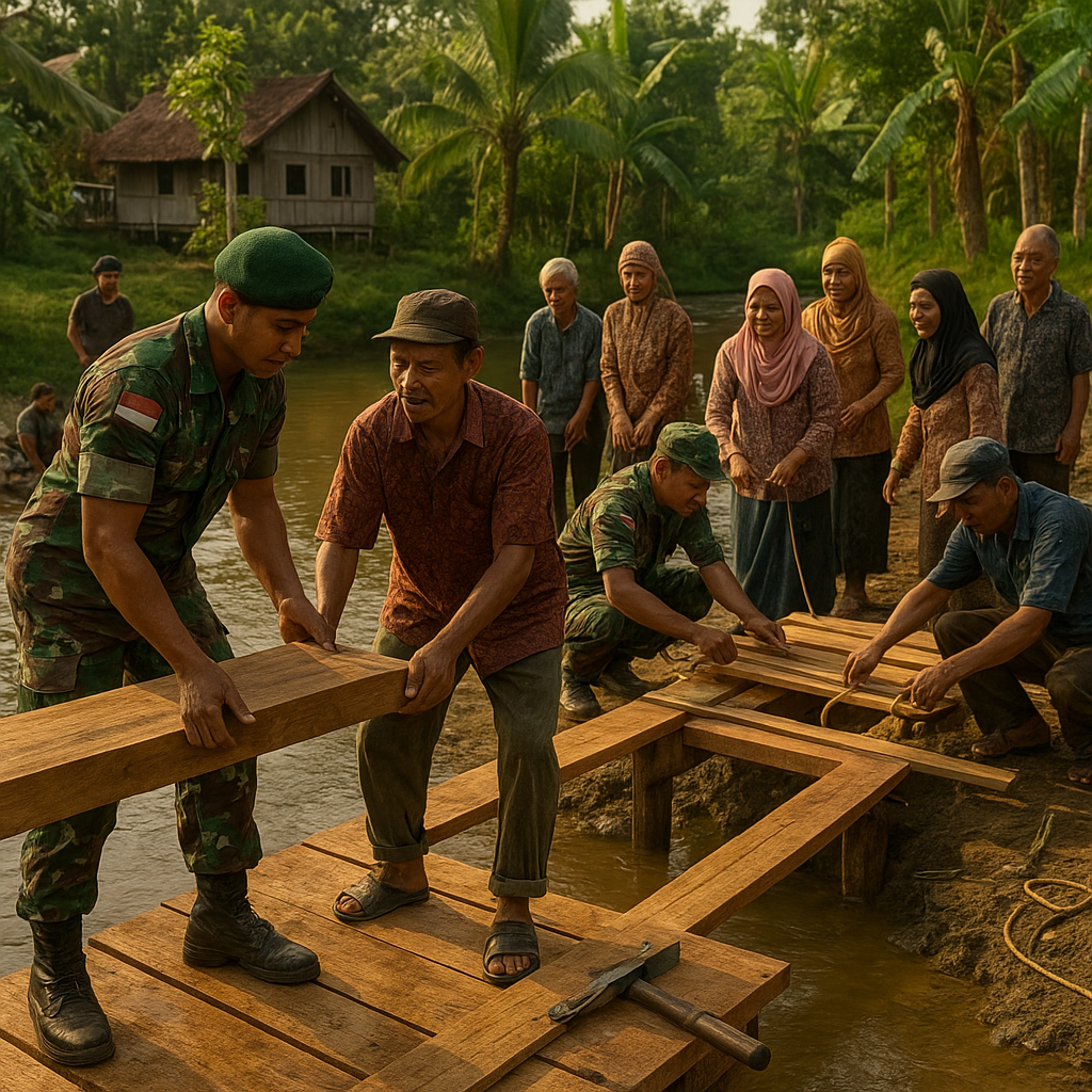 Gotong Royong Membangun Jembatan Harapan di Dusun Saloapu
