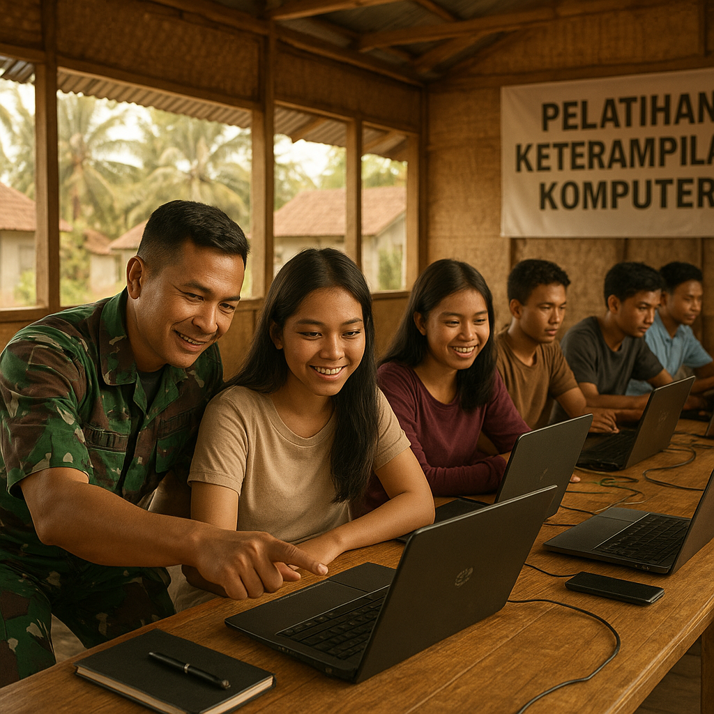 Pelatihan Keterampilan Komputer dari TNI untuk Pemuda Desa, Buka Jendela Teknologi