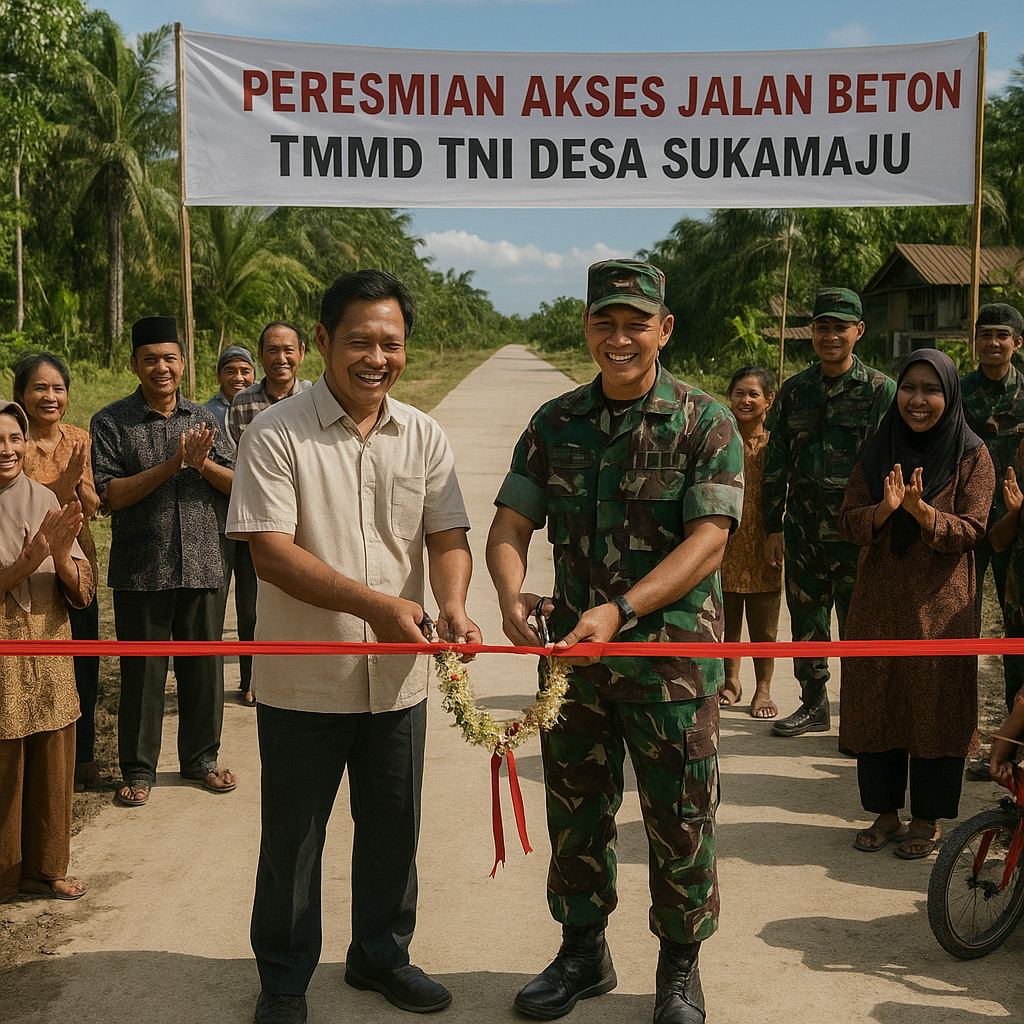 Dari Jalan Setapak Menjadi Jalan Beton: Warga Desa Sukamaju Rayakan Pembukaan Akses Baru