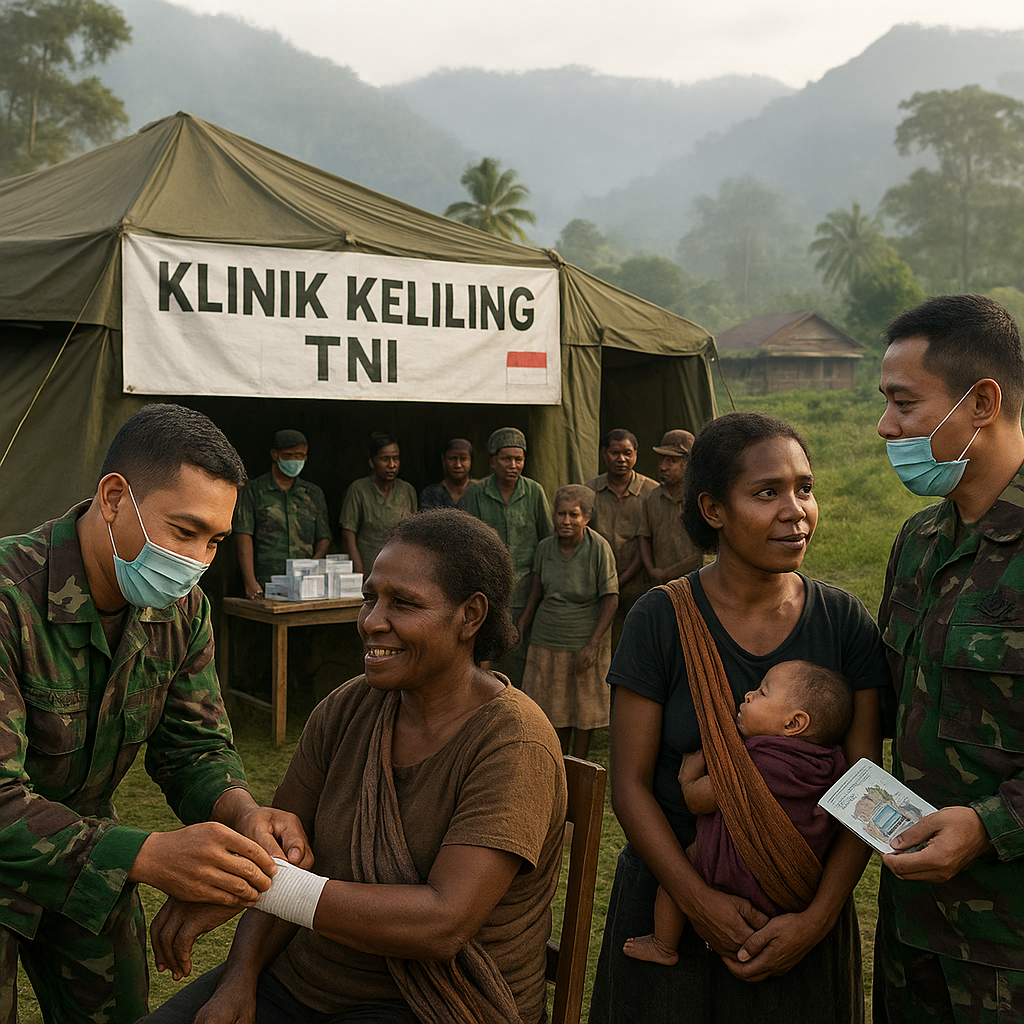 Klinik Keliling TNI di Pegunungan Papua: Mengobati Luka dan Menyembuhkan Rindu Perhatian