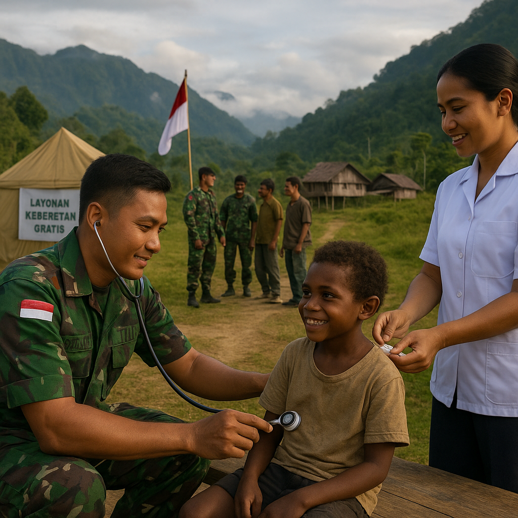 Menembus Pegunungan Nduga, TNI Bawa Layanan Kesehatan Gratis ke Pelukan Warga