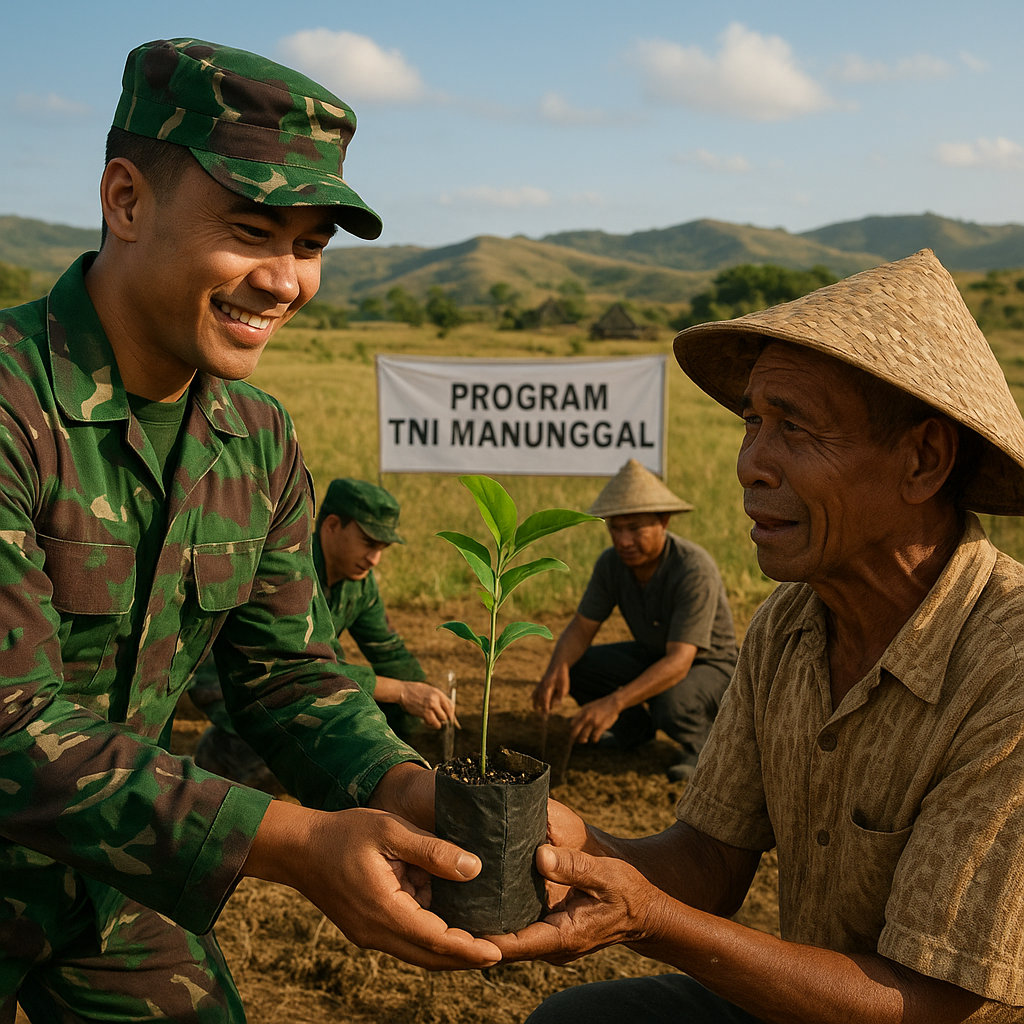 Warga Desa di Sumba Bersyukur Atas Bantuan Bibit Cokelat dari Program TNI Manunggal
