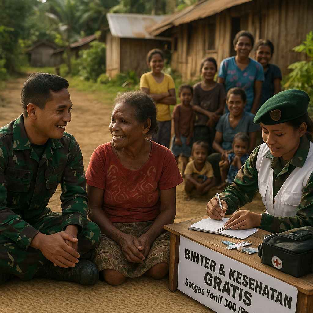 TNI Dekat Warga Nduga: Binter dan Kesehatan Gratis di Kampung Kolam