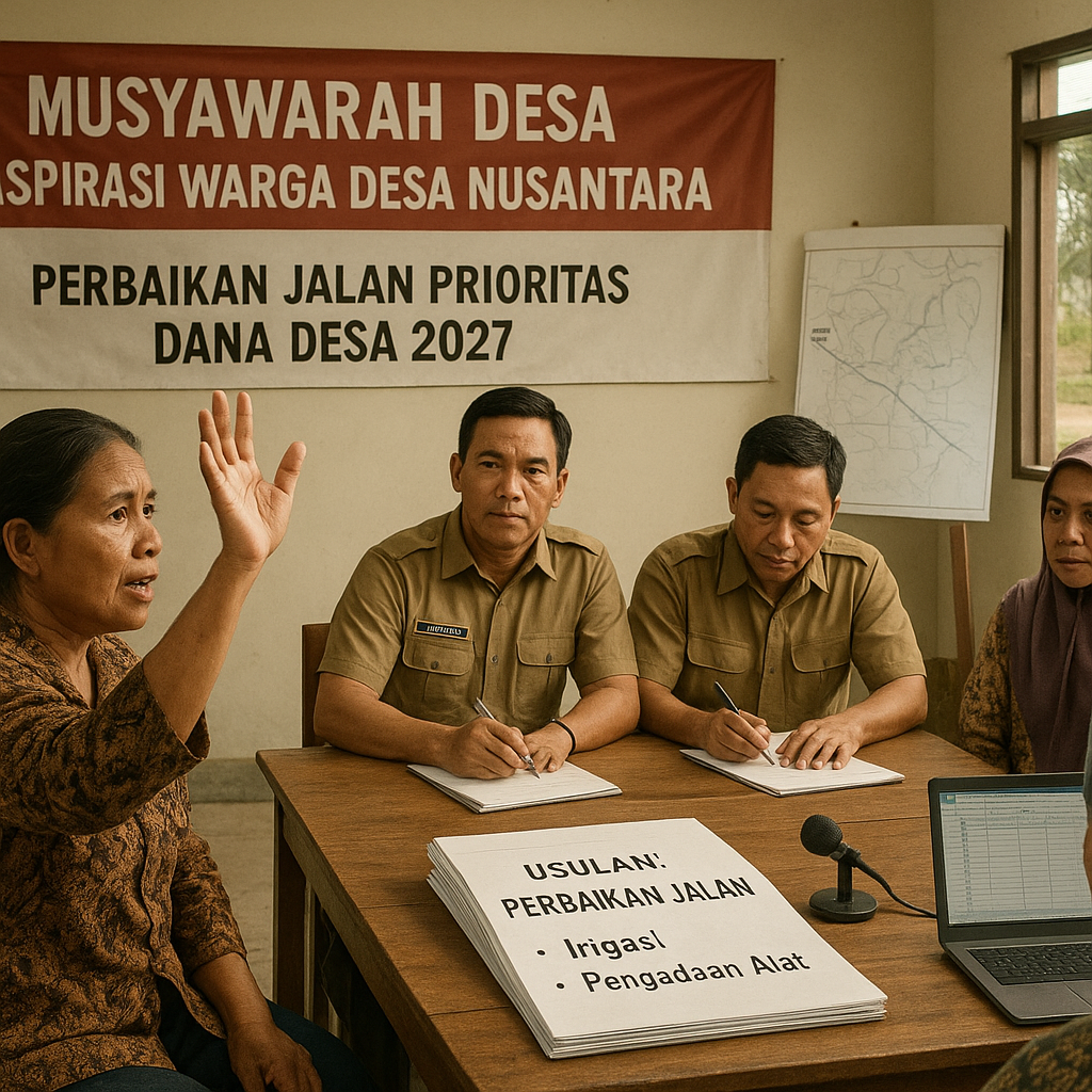 Aspirasi Warga Desa Nusantara: Perbaikan Jalan Usulkan Jadi Prioritas Dana Desa 2027