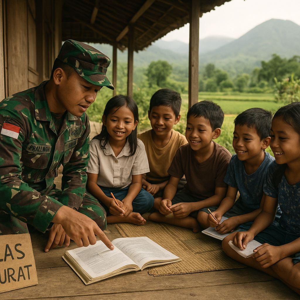 Kisah Prajurit TNI yang Jadi Guru Dadakan untuk Anak-Anak Petani di Garut