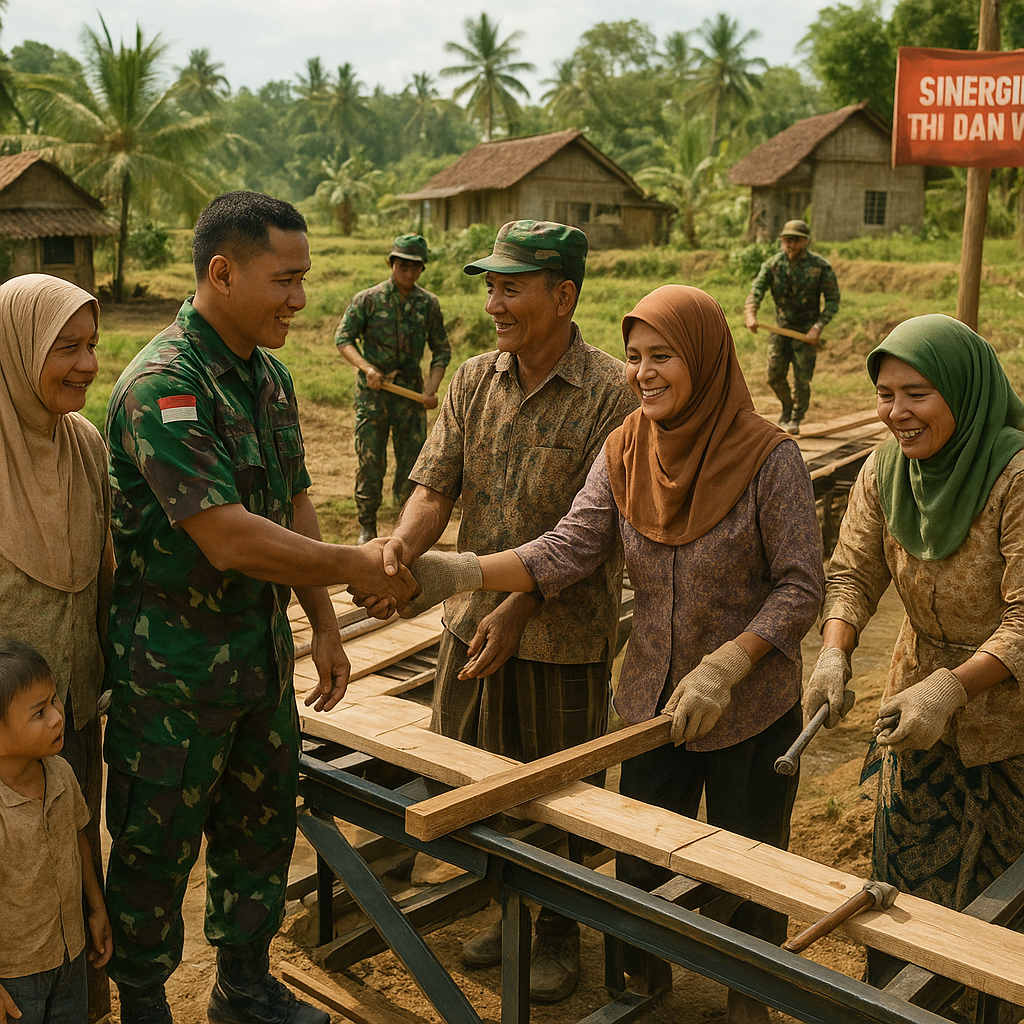 Sinergi TNI dan Warga, Jembatan Penghubung di Desa Pakava Kian Kukuh