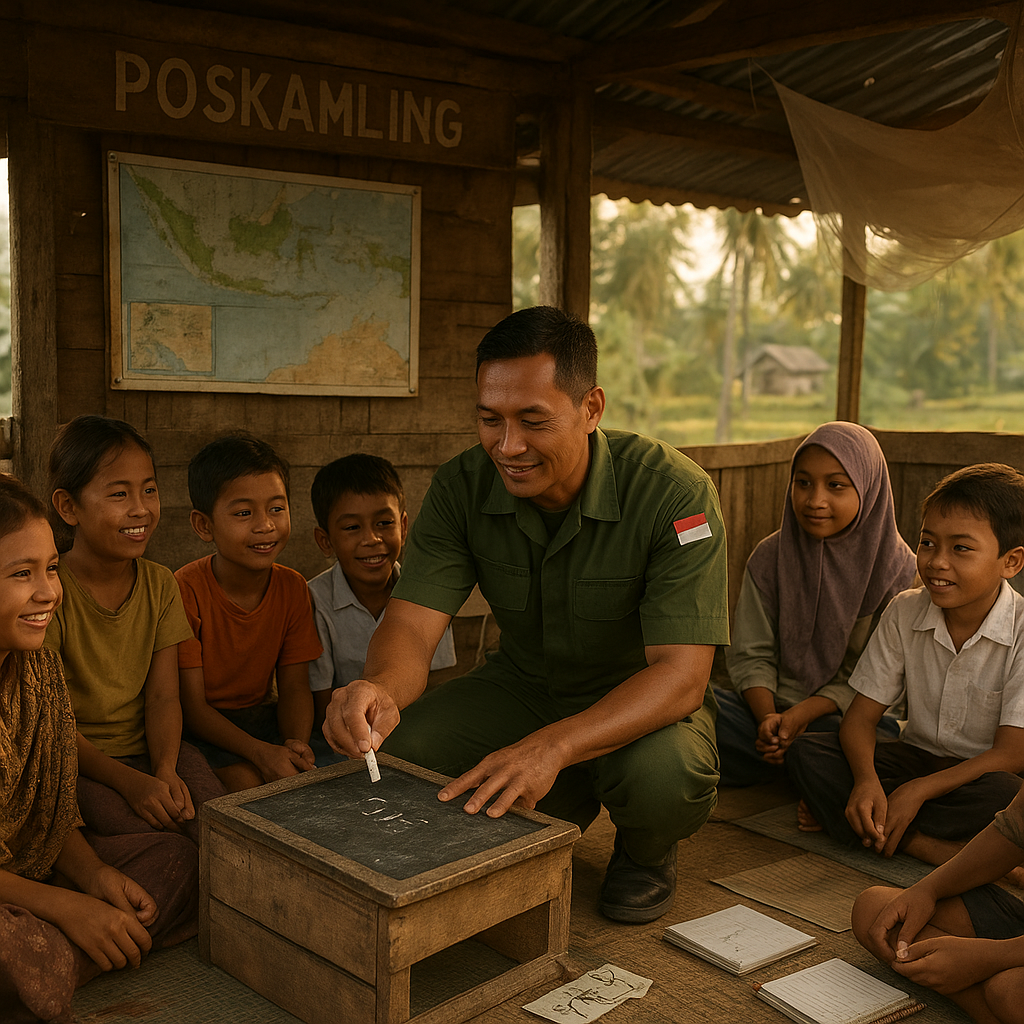 Kisah Babinsa yang Jadi Guru Dadakan bagi Anak-Anak Pedalaman