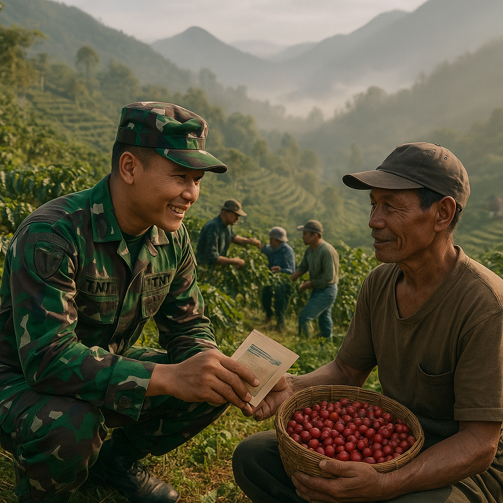 Cerita Kopi dari Lembah: Program TNI Manunggal Bantu Petani Kopi di Pegunungan Aceh