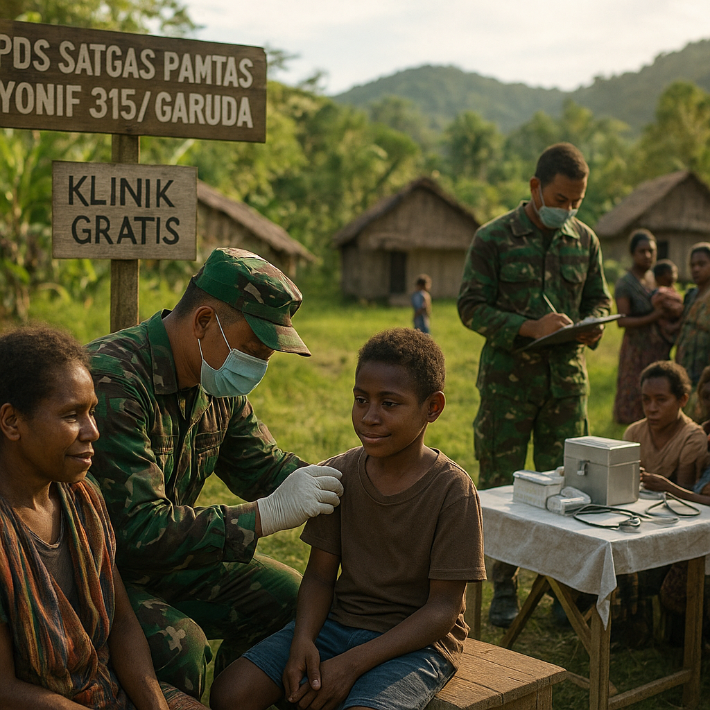 Harapan Baru dari Pos TNI: Satgas Yonif 315 Jadi Tempat Berobat Warga Pedalaman Papua