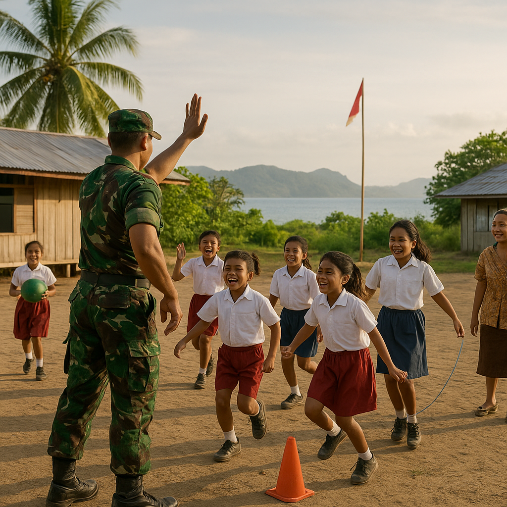 Kisah Prajurit TNI Jadi Guru Olahraga Dadakan di SD Terpencil Maluku