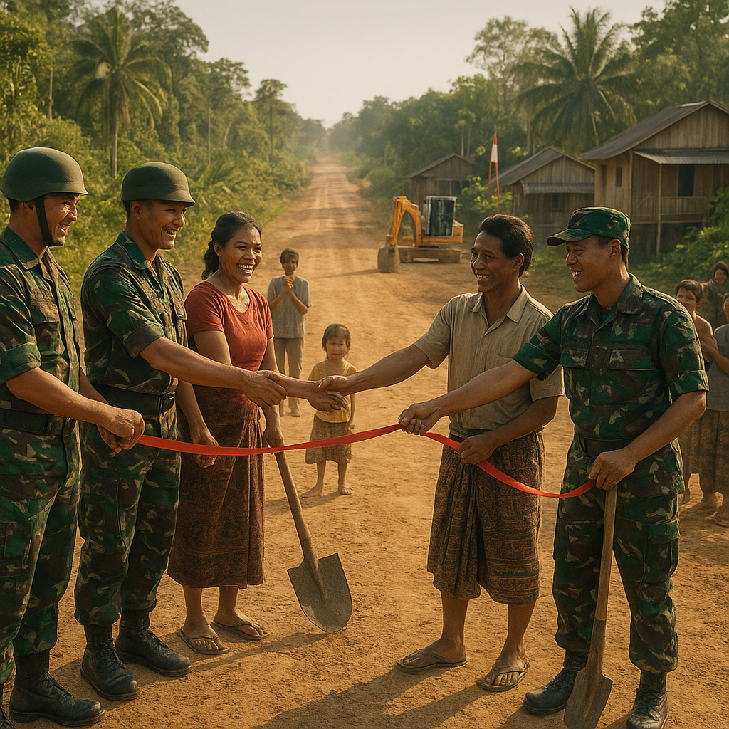 TNI Membuka Akses Jalan Baru Menuju Kampung Terisolasi di Kalimantan Tengah