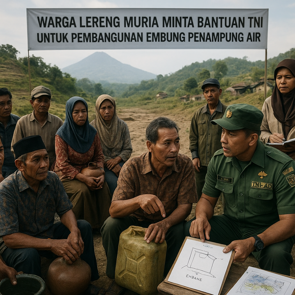 Warga Lereng Muria Minta Bantuan TNI untuk Pembangunan Embung Penampung Air