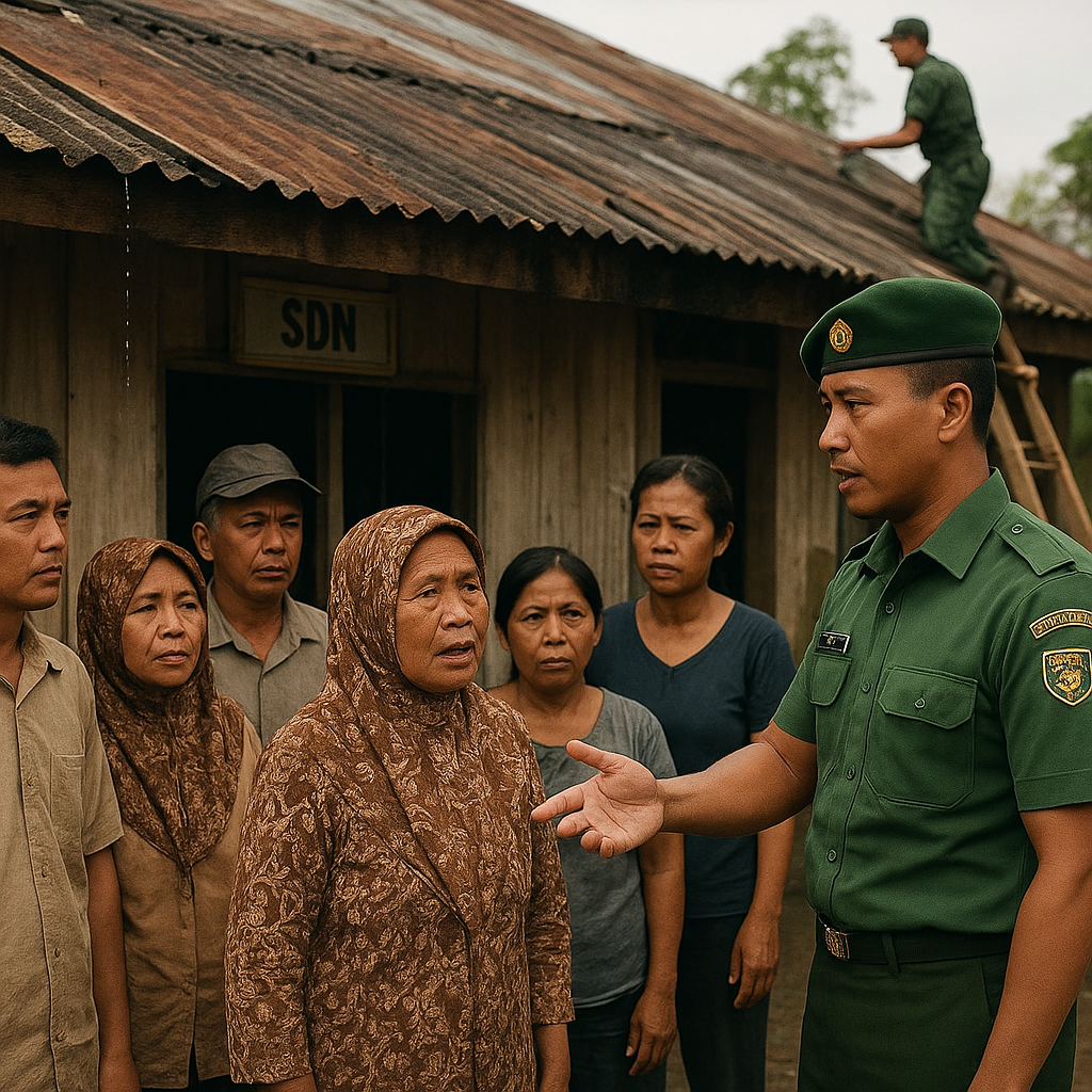 Tanya Warga: Bolehkah Minta Bantuan TNI untuk Perbaiki Sekolah yang Bocor di Desa Kami?
