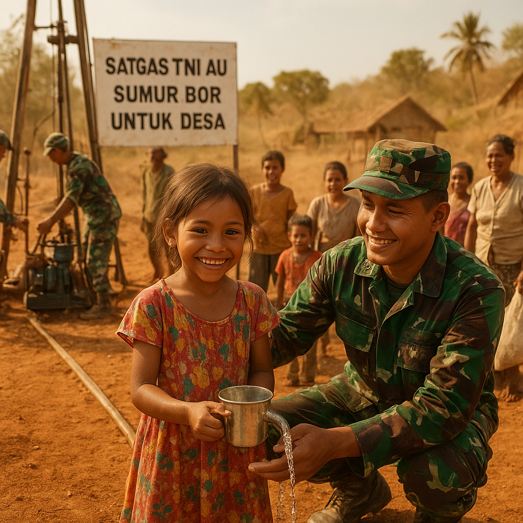 Dari Gadis Pejuang Napas hingga Air Bersih: Satgas TNI AU Bangun Sumur Bor untuk Desa di Sumba