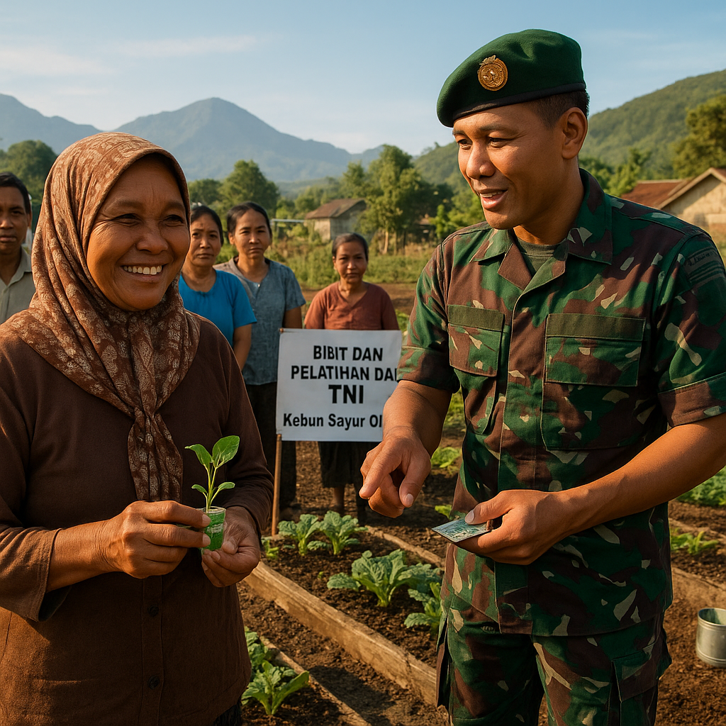 Bibit dan Pelatihan dari TNI: Warga Desa di Flores Kembangkan Kebun Sayur Organik