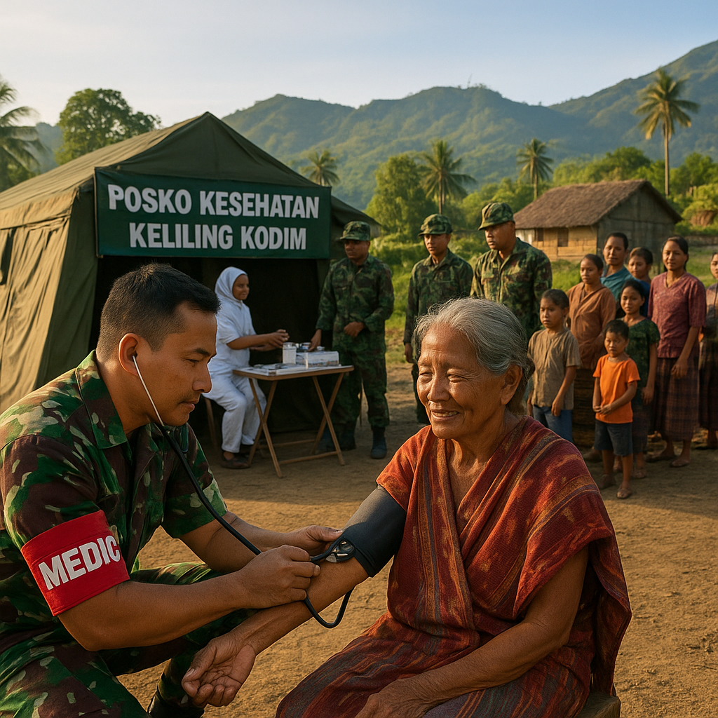 Kodim di Flores Buka Posko Kesehatan Keliling untuk Warga Terpencil