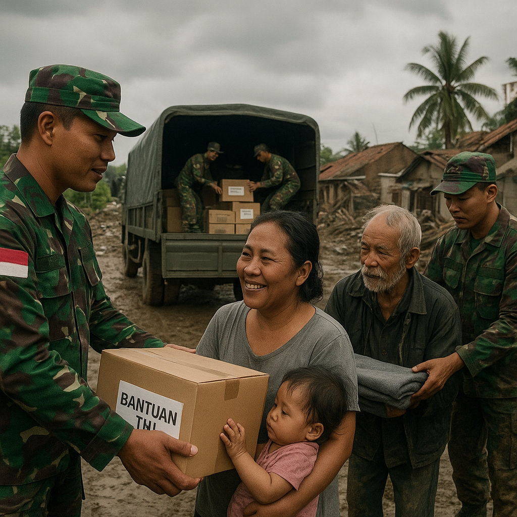 Mendung di Rancaekek, Hati Warga Terang oleh Bantuan TNI