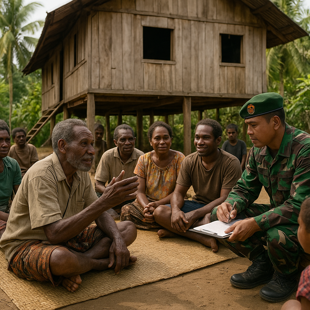 Duduk Bersama di Gigobak: TNI Dengarkan Keluh Kesah dan Aspirasi Warga Papua