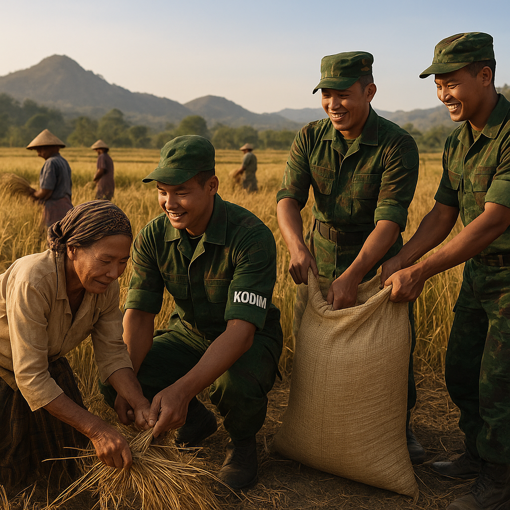 Kodim di Flores Bantu Panen Raya, Ringankan Beban Petani di Musim Kemarau