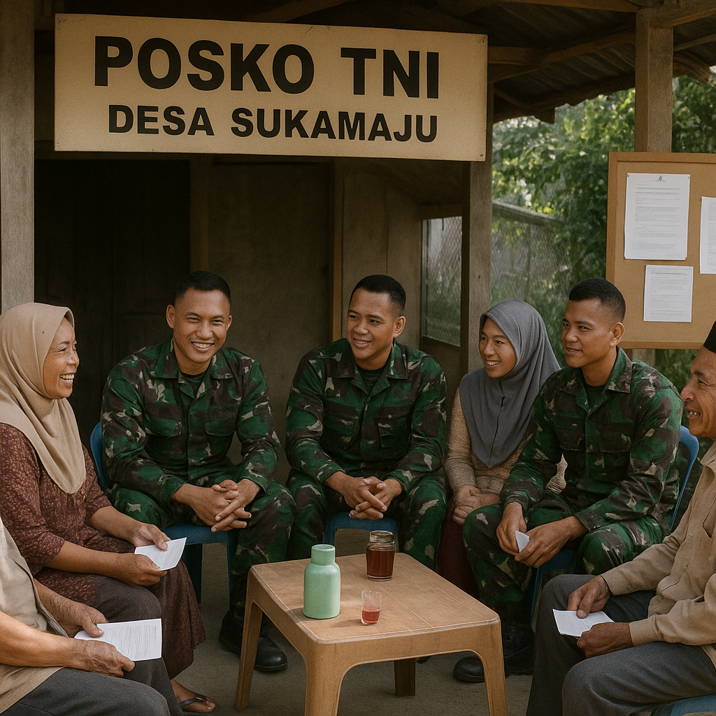 Aspirasi Warga Diperhatikan: Posko TNI di Desa Jadi Tempat Curhat dan Usulan Pembangunan