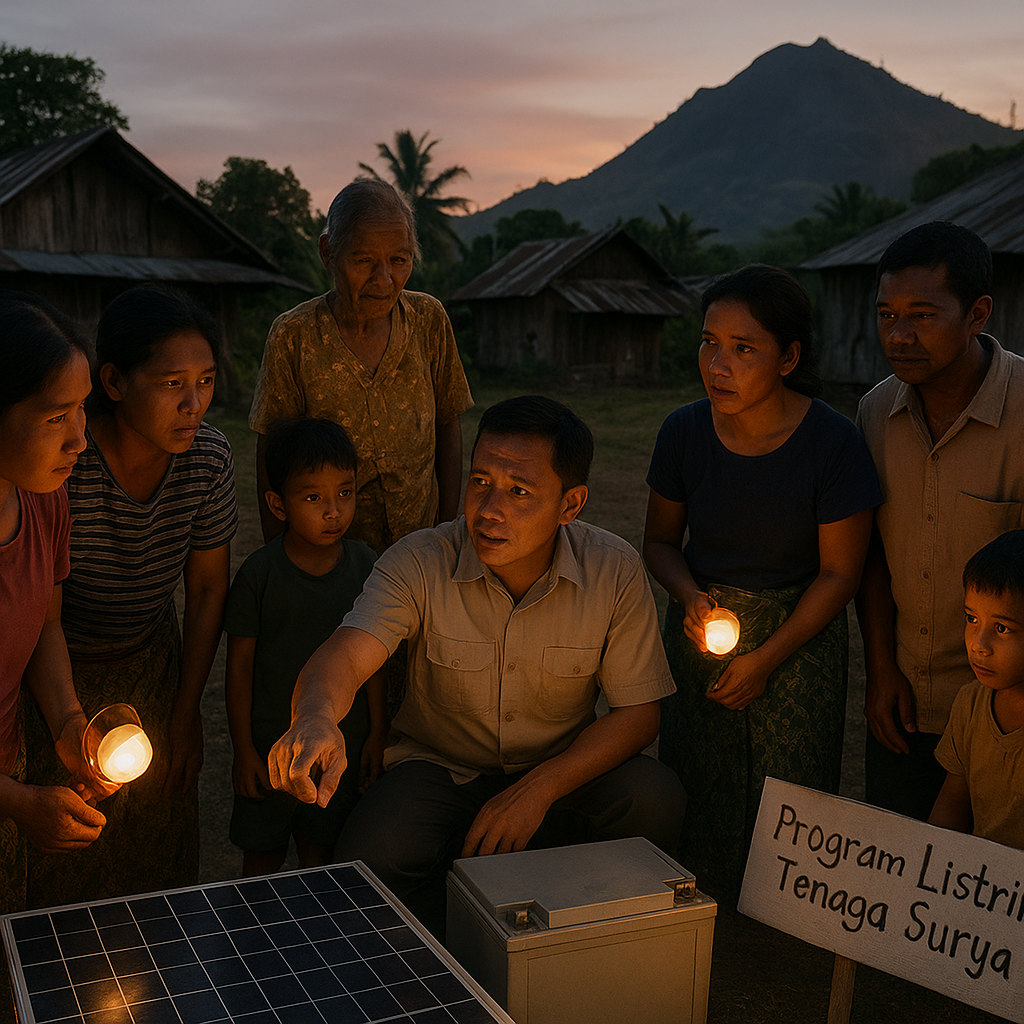 Warga Desa Terpencil di Flores Bertanya: Bagaimana Program Listrik Dari Solar Cell Bisa Diperpanjang?