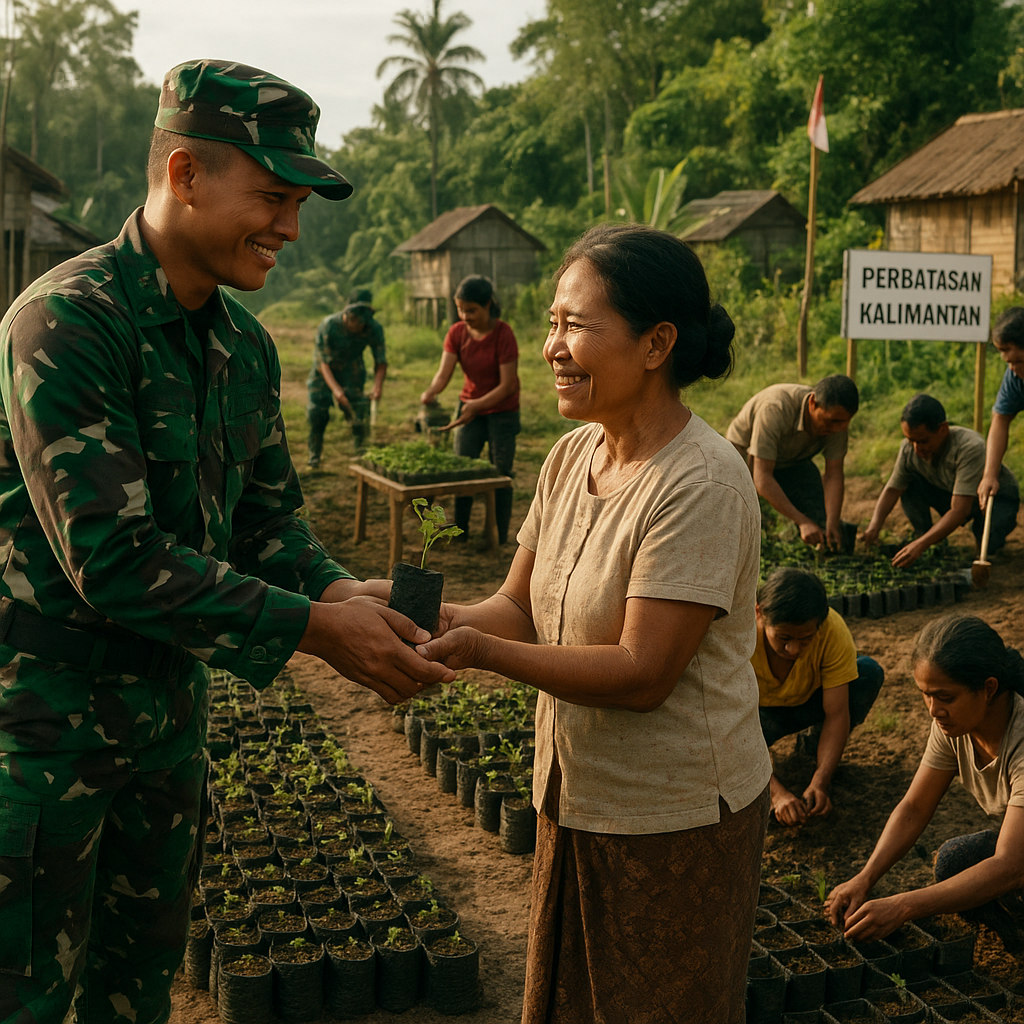 Kebun Bibit Bersama: TNI dan Warga Membangun 'Lumbung' Tanaman di Perbatasan Kalimantan