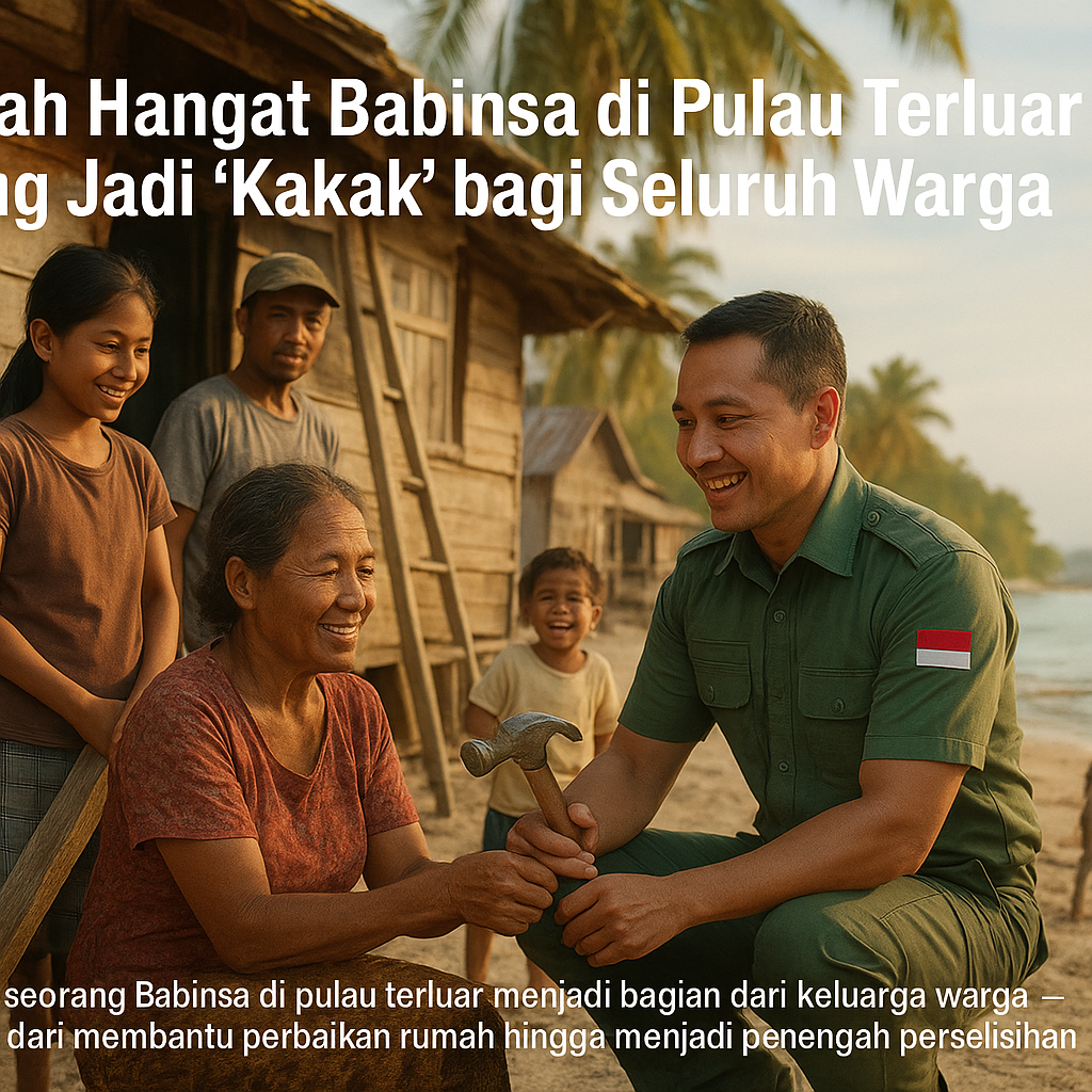 Kisah Hangat Babinsa di Pulau Terluar yang Jadi 'Kakak' bagi Seluruh Warga