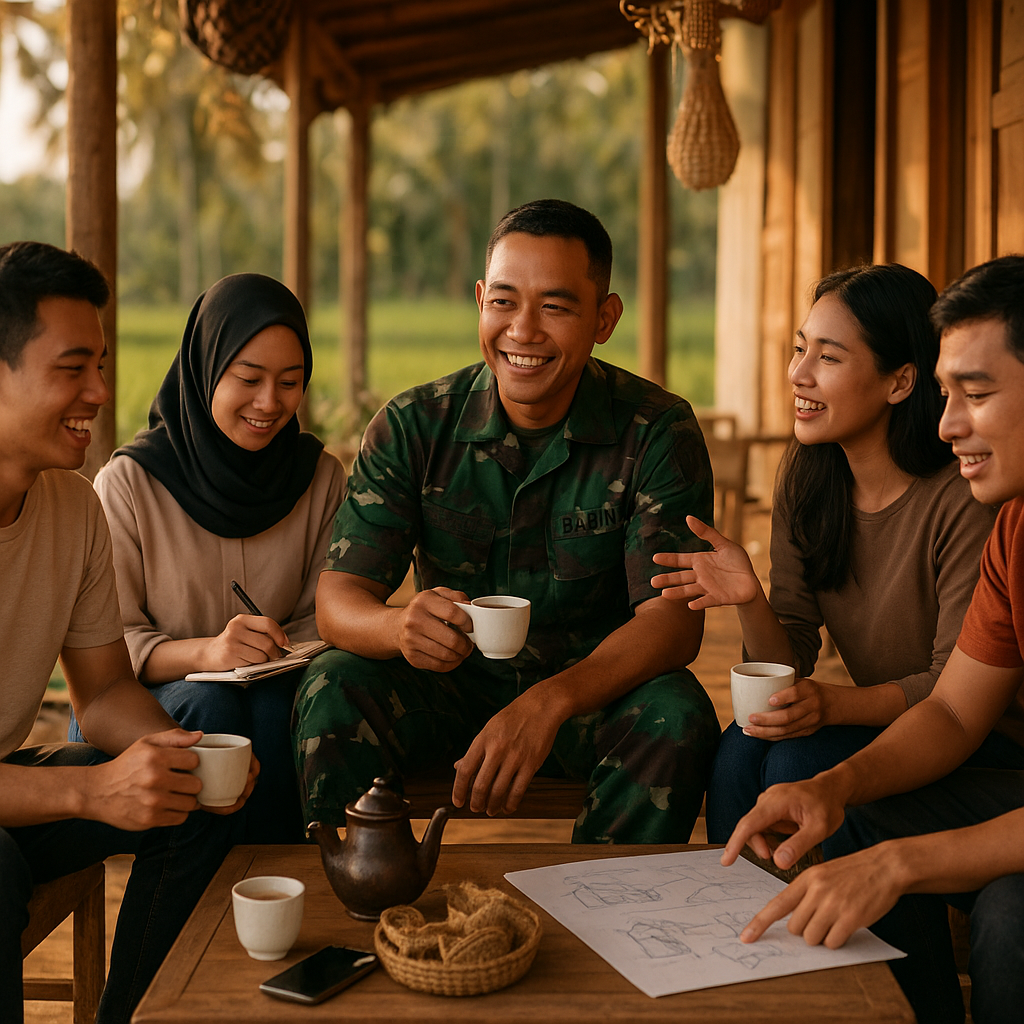Kopi dan Keakraban: Babinsa Ngobrol Santai dengan Pemuda Desa Bahas Masa Depan
