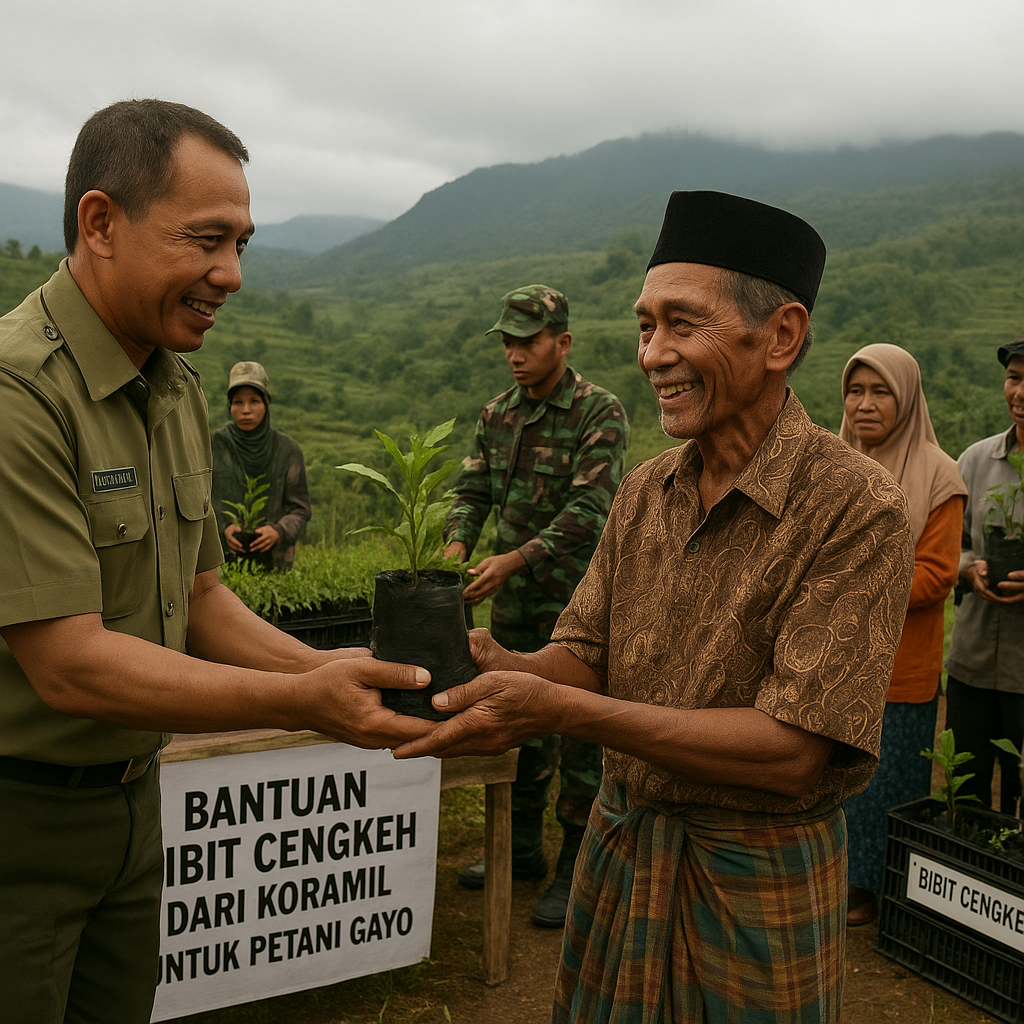 Bantuan Bibit Cengkeh dari Koramil untuk Petani Gayo yang Sempat Putus Asa