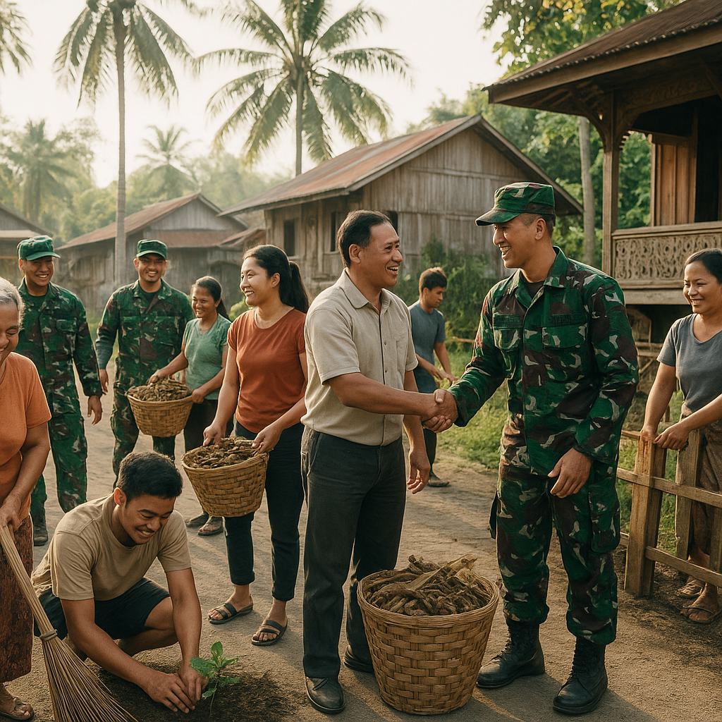 Tradisi Mapalus di Minahasa Dihadirkan Kembali Bersama Prajurit TNI