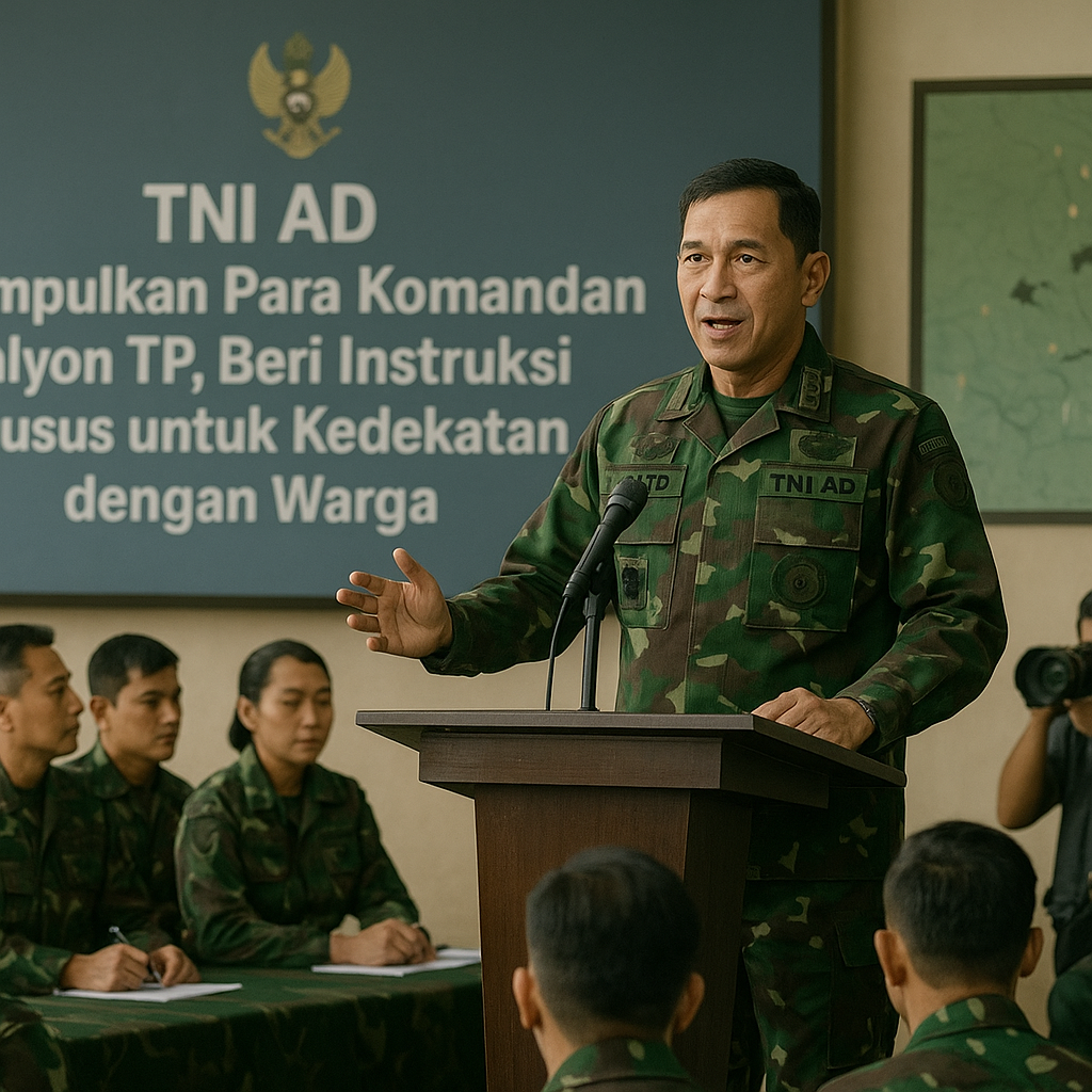 TNI AD Kumpulkan Para Komandan Batalyon TP, Beri Instruksi Khusus untuk Kedekatan dengan Warga
