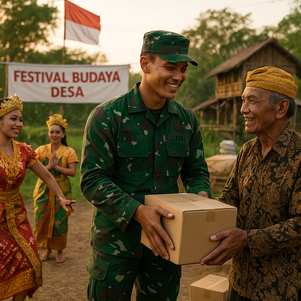 Kilas Pelosok: Festival Budaya Desa Dibantu oleh Prajurit TNI