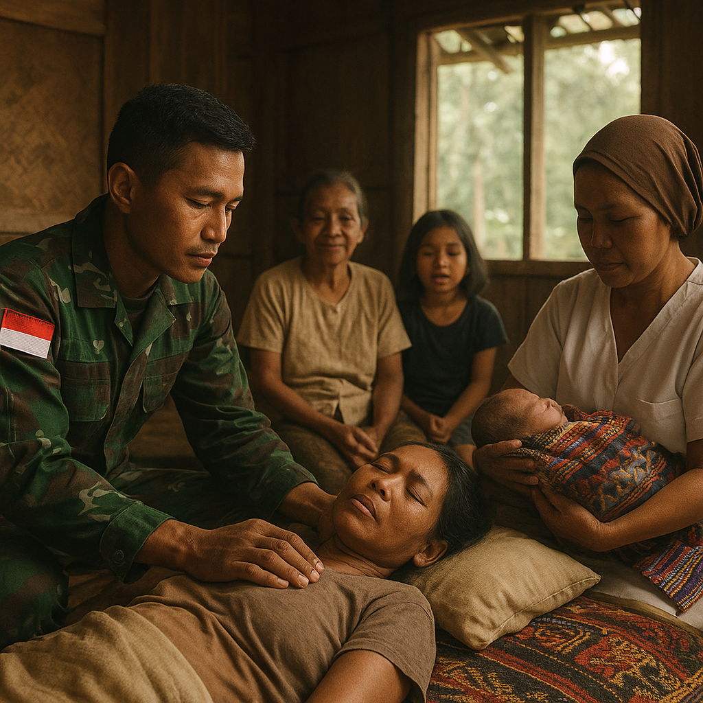 Kisah Prajurit TNI Bantu Persalinan Ibu Hamil di Pedalaman Kalimantan