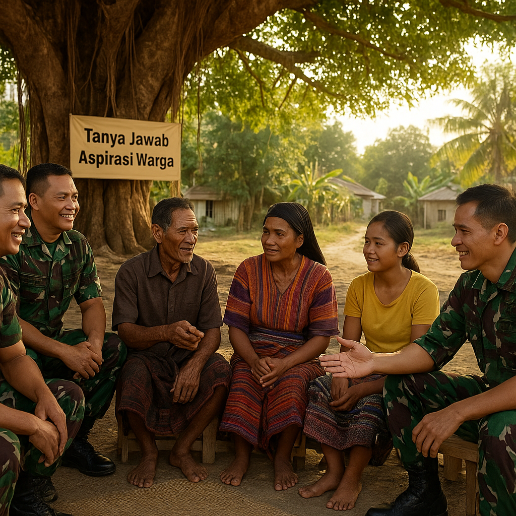 Tanya Jawab Aspirasi Warga: Dialog Santai TNI dengan Masyarakat Adat Poso