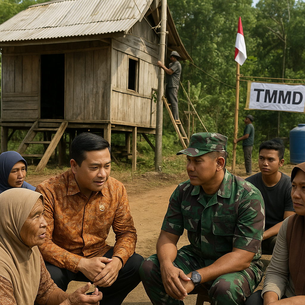 Bupati dan Dandim Tinjau Pembangunan TMMD di Pelosok, Janjikan Listrik dan Air Bersih