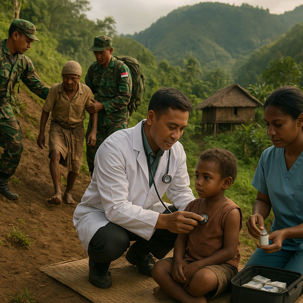 Dokter Prajurit TNI Rutin Jelajah Bukit, Layani Kesehatan Warga Suku Terasing