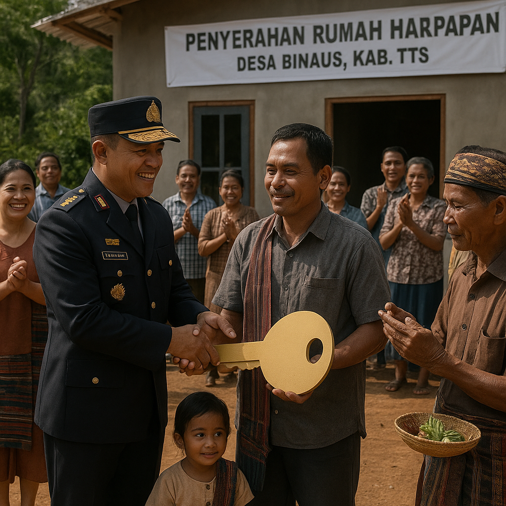 Kapolda NTT Bantu Rumah Harapan Bagi Warga di Kabupaten TTS