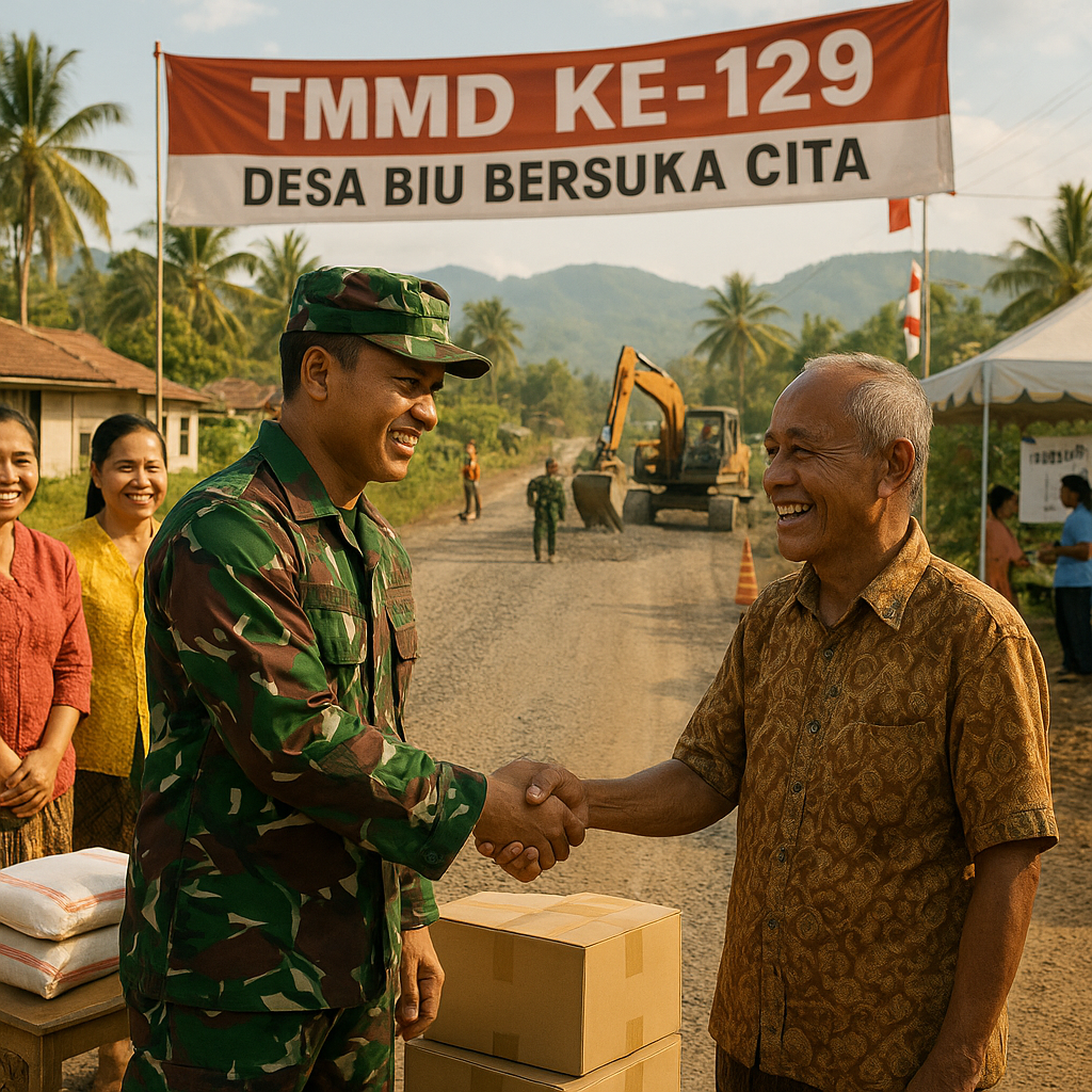 Desa Biu Bersuka Cita, TMMD ke-129 Datang dengan Jalan dan Harapan Baru