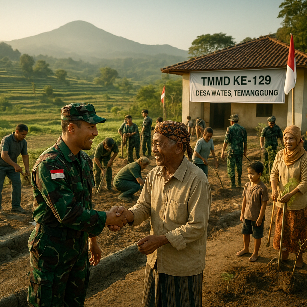 Sinergi Membangun Negeri dari Desa, TMMD ke-129 Resmi Digelar di Temanggung